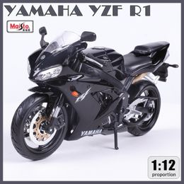 Diecast Model Maisto 1 12 YZF R1 Motorfiets Speelgoed Gegoten Voertuigen Collectible Hobby 230912