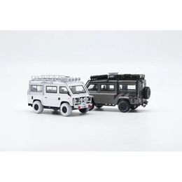 Diecast Model Master 1 64 Defender Van Camper Accesorios de cortesía Aleación Diorama Car Collection Miniatura Carros Toys 230802