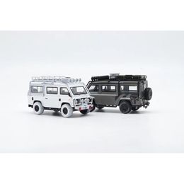 Diecast Model Master 1 64 Defender Van Camper Gratis Accessoires Legering Diorama Auto Collectie Miniatuur Carros Speelgoed 230802