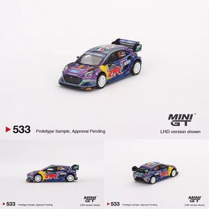 Modèle moulé sous pression MINIGT en stock 1 64 WRT Fiesta Rally MonteCarlo gagnant Diecast Diorama modèle de voiture Collection miniature Carros jouets 533 230901