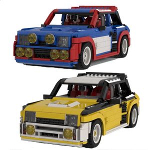 Diecast Modell MOC Technische Auto Renault R5 Turbo Maxi Sportwagen Kreative Expert Fahrzeuge Sets Bausteine Spielzeug Für kinder Weihnachten geschenk 231109