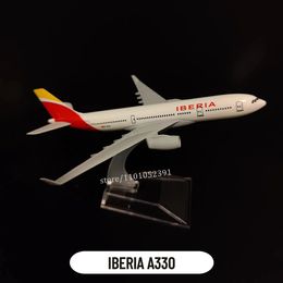 Diecast Model Schaal 1 400 Metalen Aivation Replica Spanje Iberia A330 Airlines Vliegtuigen 15cm Collectible Miniatuur Speelgoed 231030