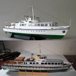 Diecast Model Zelfassemblage Poolse Veerboot Diy 3D Puzzel Weneda Monteren Game Papercraft Schip 230712