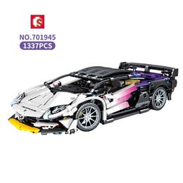 Modelo fundido a presión técnico Super Racing Sport Car Lambo vehículo bloques de construcción montar ladrillos juguetes para niños regalos 230703