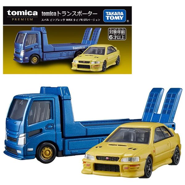 Modelo fundido a presión Tomy Tomica Transporter Subaru Impreza WRX Tipo R STi Versión Aleación Motor Vehículo Diecast Metal Modelo Juguetes para niños 231208