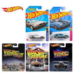 Diecast Model Wheels Back to The Future III Time Machine 1955 87 Pick-up Truck Ford Super De Luxe DMC Delorean 1 64 Car Toy 230605