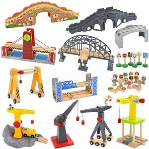 Modèle moulé sous pression en bois piste de Train course chemin de fer jouets toutes sortes d'accessoires de pont adaptés pour Biro Wood s enfants cadeau 230213