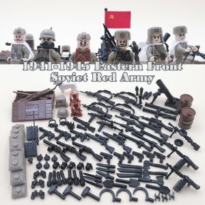 Diecast Model WW2 Rusland Sovjet Rode Leger Oostfront US UK Mini Soldaat Militaire Oorlog Figuur Wapen Pistool Bouwsteen Baksteen Kinderen Kid Speelgoed 230705