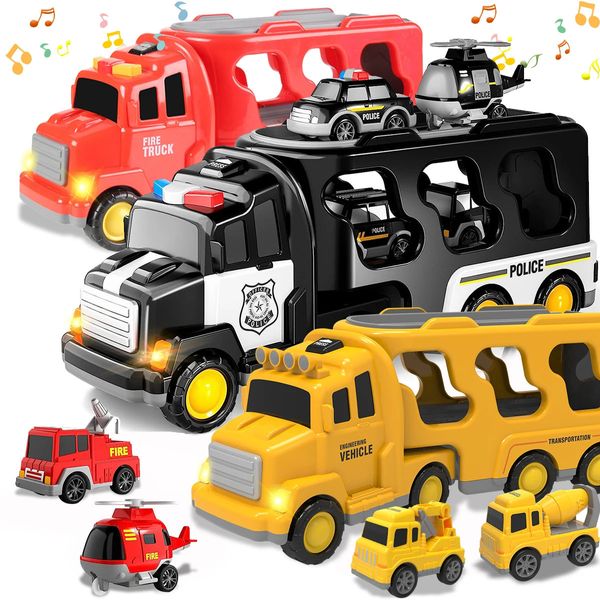 Camion moulé sous pression, moteur de pompier, jouets de voiture, véhicules d'ingénierie, pelle, Bulldozer, ensembles de modèles de camion, jouets pour enfants garçons, cadeau 240219