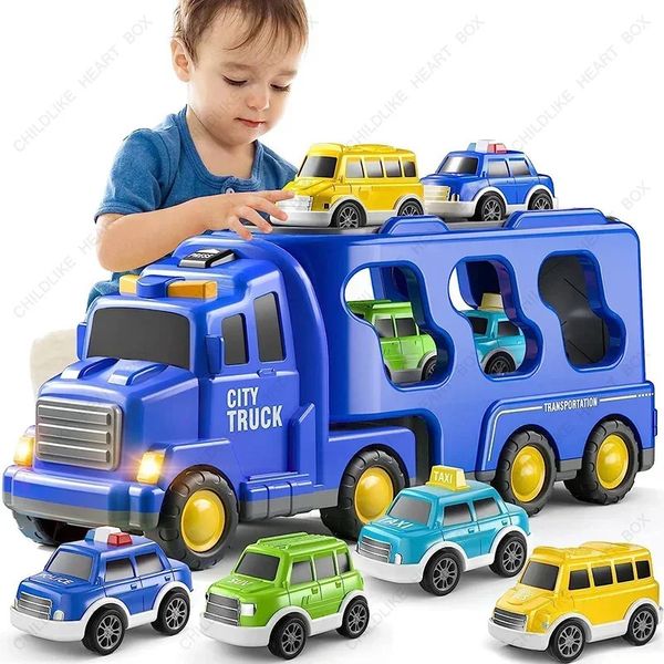 Diecast camionero Fire Witing Toys Engineering Vehicles Excavator Bulldozer Model Sets Kids Boys for Gifts 231227