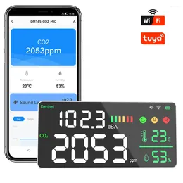DienMern DM165 WiFi CO2 Décibel METER LED Température et capteur d'humidité Testeur Home Gas Monitor Tuya Connexion