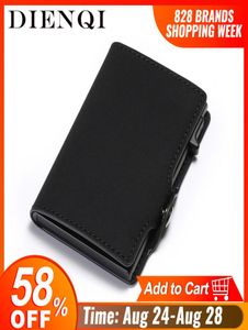 Dienqi Nieuwe Antitheft Card Holder Leather Men Women Women Antimagnetic Bank Credit Card Holder Minimalistische portemonnee BusiensSs Case Pocket C06391333