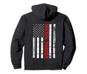 Diesel Power Flag Hoodie Unisexe S5xl Blackgreynavyroyal Bluedark Heather Truck Turbo Brothers Mechanic2079124