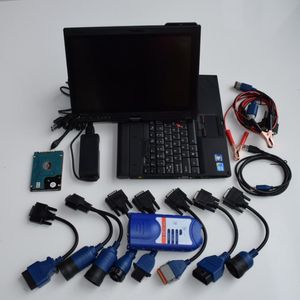 Herramienta de escáner de diagnóstico de camión diésel, usb 125032 con ordenador portátil, tableta thinkpad x200, cables de pantalla táctil, juego completo