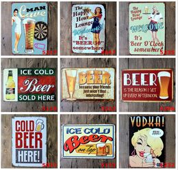 Affiche de peinture en métal rétro, signe en étain artisanal Vintage, moteur d'avertissement de garage de bière différent, autocollant d'art mural de Bar Pub KTV 9188176