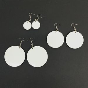 Pendientes redondos de sublimación de diferentes tamaños, colgantes de oreja, círculo de madera, sublimación, pendiente en blanco, pendientes grandes de África, joyería DIY Z11