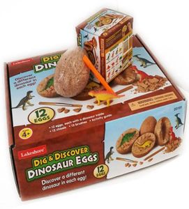 Dig Discover Dino Egg Excavation Toy Kit Unieke dinosaurus Eieren Paas Archeologie Wetenschap Gift Dinosaur Party Gunsten voor kinderen 12 MO9484344