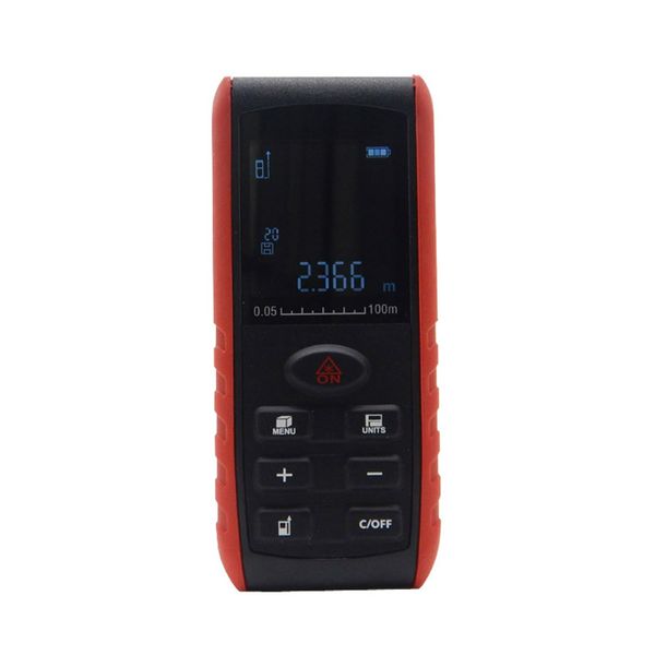 Freeshipping numérique 100m Télémètre laser portable Handheldlaser Télémètre Télémètre Mesure du volume Zone avec indication Angle