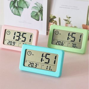 Réveil numérique température de bureau LCD thermomètre numérique hygromètre de bureau à piles heure Date calendrier