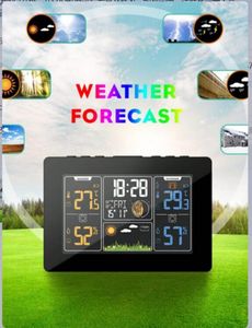 Station météo de l'horloge murale d'alarme numérique dans / température extérieure Humidit