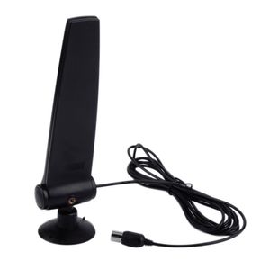 Freeshipping Antenne de télévision intérieure amplifiée numérique Signal 18dBi Antennes sans fil WiFi Antenne avec câble d'extension pour récepteur DVB-T TV HDTV