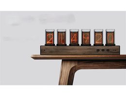 Horloges analogiques numériques horloge de table Nixie Nixie Bureau LED Bureau de bureau Home Decor 220122312O6544318