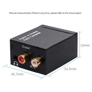 Digitale audiodecoder 3,5 mm Jack coaxiale optische vezel digitale naar analoge audioconverter spdif digitale audioversterker duurzaam