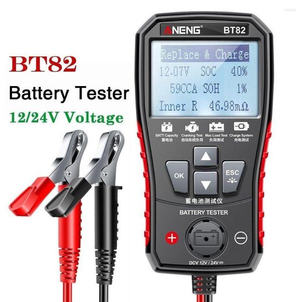 Probador de batería de coche BT82 de diagnóstico automotriz Digital, analizador automático de circuito, herramienta Universal de 12-24V