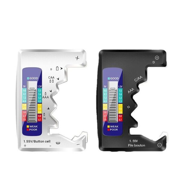 Probador de batería digital Pantalla LCD C D N AA AAA 9V 1.5V Batería de botón Capacidad de verificación Detector Herramienta de diagnóstico de capacitancia