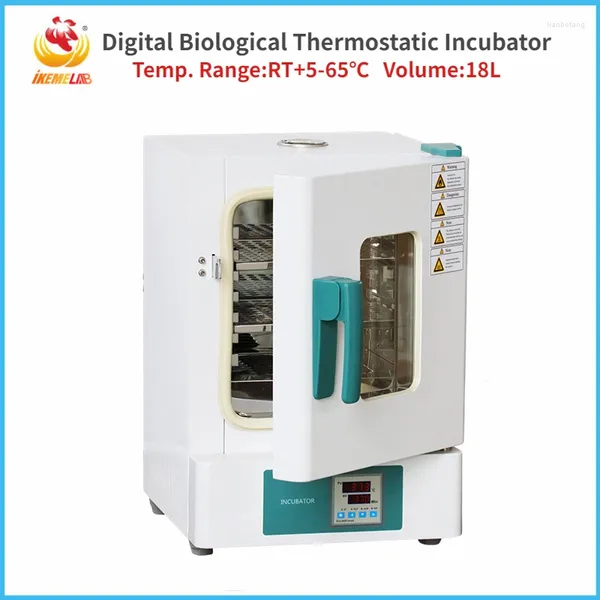 Incubadora termostática biológica digital 18L Laboratorio Bacterias Microbiología Equipo de cultivo