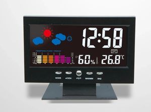 Digitale kalender LED-klok weersvoorspelling station groot scherm met achtergrondverlichting LCD Desktop klok thermometer hygrometertimer