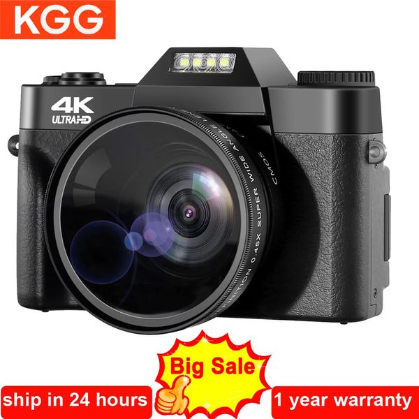 Cámara digital 48MP 4K Vlogging para 60FPS Auto Focus 16X Zoom Videocámara Grabación 240106