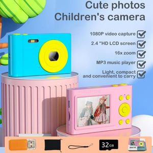 Digitale camera's 1080p HD Kid's Camera Mini Educatief speelgoed Verjaardagsgeschenk kinderen 12 miljoen PO video mp3 Music Player