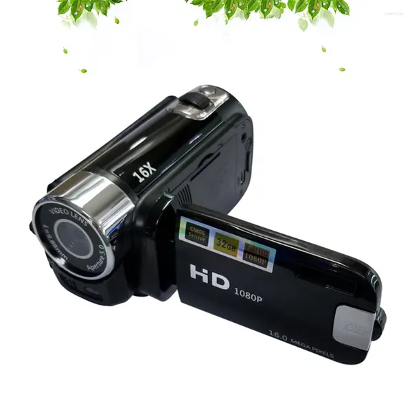 Appareils photo numériques 1080p LED caméscope portable haute définition caméra professionnelle (noir)