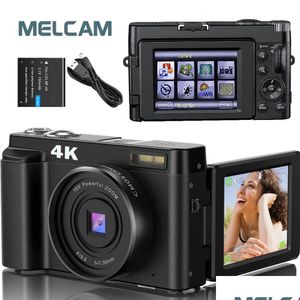 Appareils photo numériques Caméra 4K pour la photographie et la mise au point vidéo Antishake 48MP Compact Vlogging 3 180° Sn avec Flash 230830 Drop Delivery P O Dhkz6