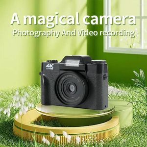 Appareils photo numériques 4K HD Rétro Caméscope Auto Focus 48MP Caméra d'enregistrement Anti-secousse Voyage Portable Intégré USB 2.0 Support TF