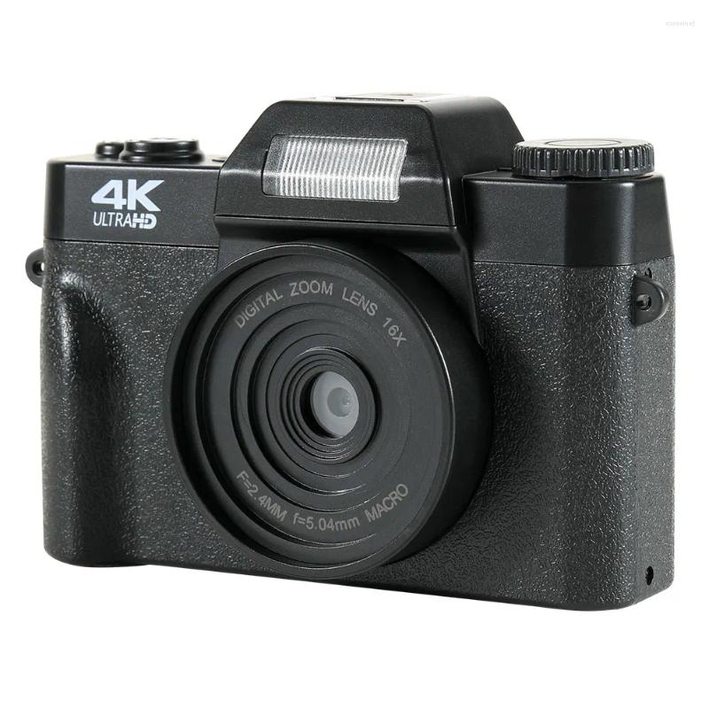 Dijital Kameralar 4K HD Video Kamera Otomatik Focus 48MP Kayıt Torul Anti-Shake Seyahat Taşınabilir Entegre 16x Zoom Destek TF
