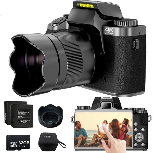 Cámaras digitales 4K Vlog Videocámara 64MP HD Video SLR DSLR Cámara para transmisión en vivo Webcam 40 