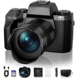 Appareils photo numériques 64MP Po Caméra SLR DSLR pour la photographie Auto Focus 4K 60FPS Vlog Caméscope 16X Zoom Livestream Webcam 231025