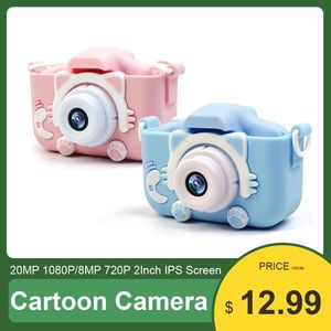 Appareils photo numériques Appareil photo 20MP 1080P Enfants Selfie avec fente pour carte TF 2 pouces IPS Mise au point automatique Cadres drôles intégrés CameraDigital