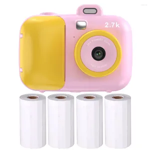 Caméra de caméras numériques avec du papier d'impression selfie 2,7k HD Gift d'écran de 2,4 pouces pour les enfants