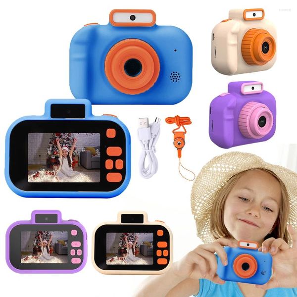 Caméras numériques Cartoon PO Camera 2 pouces HD Screen Screen Children Educational USB Charge Micro Toys Gift