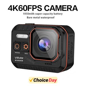 Appareils photo numériques CERASTES Action 4K60FPS avec écran de contrôle à distance enregistreur de lecteur de sport étanche Casque de sport Cam 230503