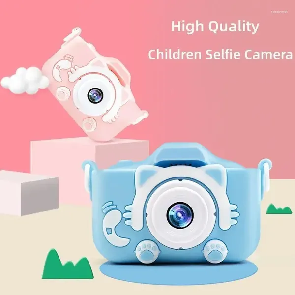 Caméras numériques Enfants 1080p HD Écran double caméra selfie pour enfants Toys d'extérieur cadeaux d'anniversaire Camara