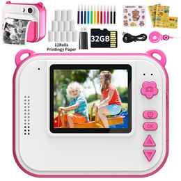 Digitale camera's Children's Instant Print Camera met Thermal Printer Kid Digital Po Camera Boy's Birthday Gift Child Camera Video Girl's Toy 230504