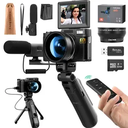 Cámaras digitales G-Anica 4K para pogencias48mp Cámara de video Vlogger kit-micrófono control remoto trípode agarre de trípode