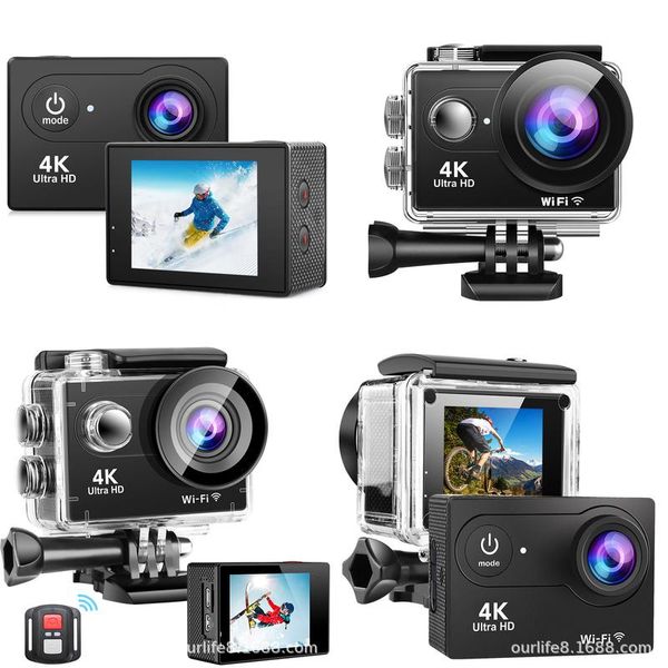 Appareils photo numériques HD Anti-Shake Caméra Sports de plein air Cyclisme Wifi Étanche DV Pographie Vidéo Mise à niveau H9R Drop Livraison Otkr4