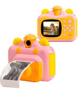 Digitale camera's Instant Print Camera voor kinderen met papier 24 inch scherm 12MP Po 1080p Video-opname Kinderen Camcorder5270752