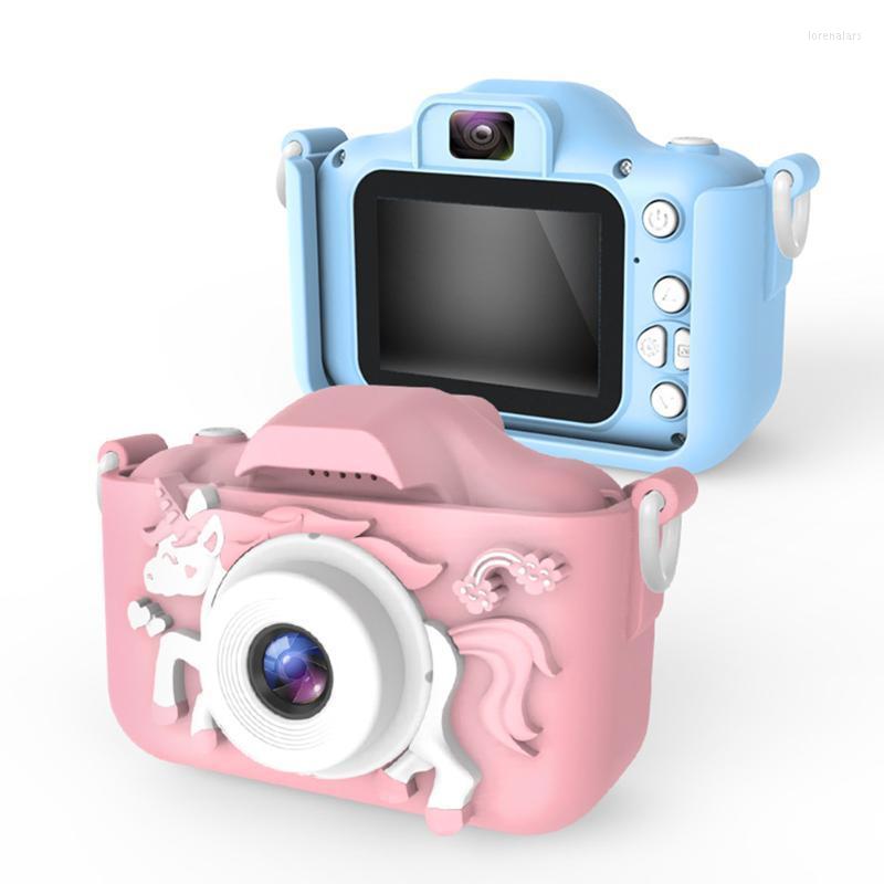 Câmera de câmeras digitais Câmera de crianças 2 polegadas IPS tela colorida Cute Horse mini vídeo crianças Baby Educational Toys Gift 1920x1080digital Lore22