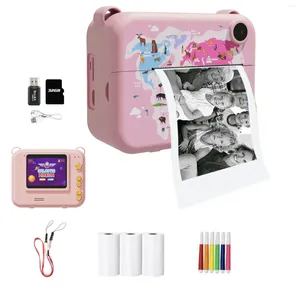 Appareils photo numériques enfants caméra d'impression thermique instantanée Po pour imprimer des jouets vidéo 32G cadeaux de noël